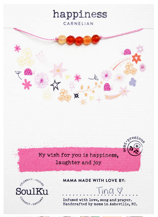 Happiness - Carnelian Kids Necklace