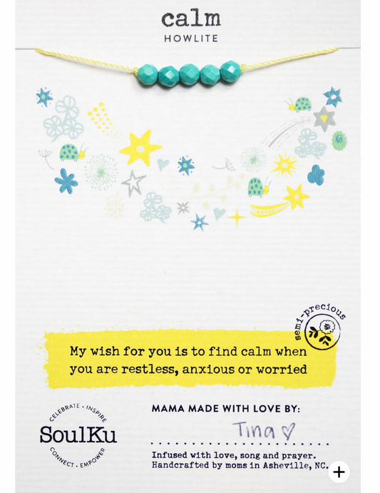 Calm - Howlite Necklace for Kids