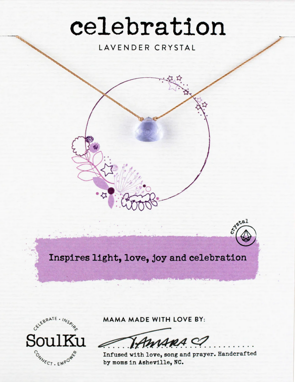 Celebration - Lavender Crystal Necklace