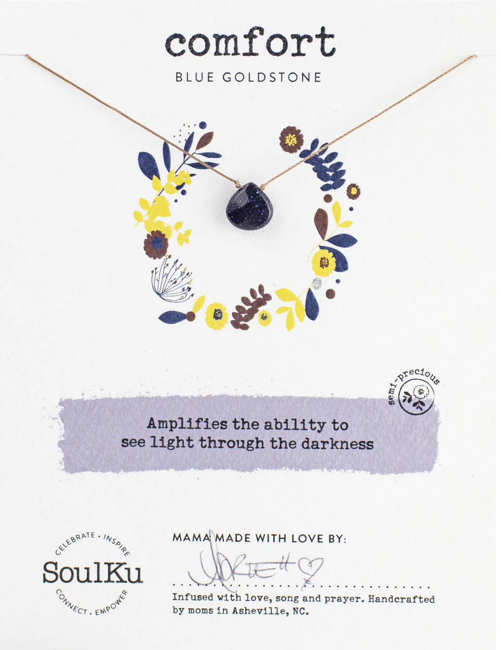 Comfort - Blue Goldstone Necklace