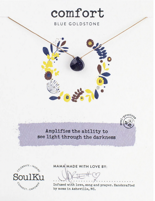 Comfort - Blue Goldstone Necklace