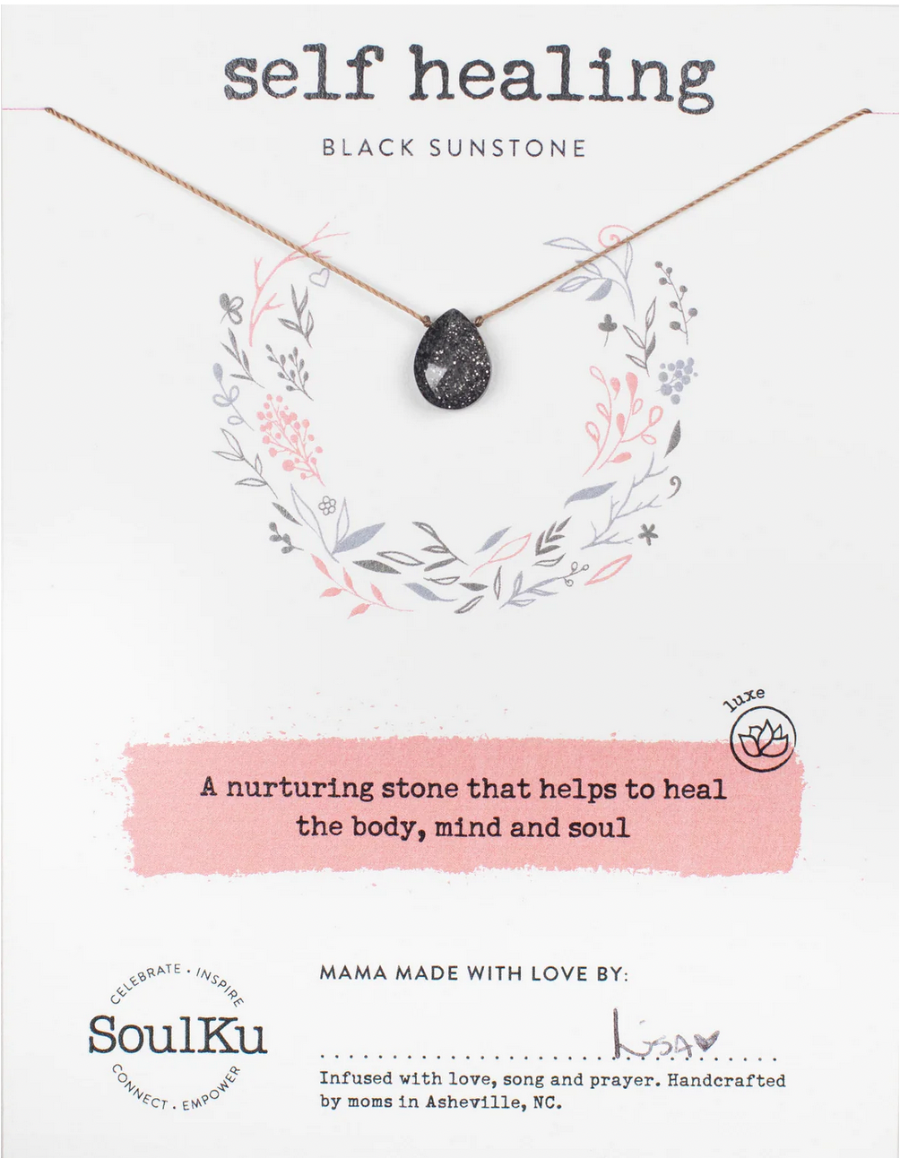 Self Healing - Black Sunstone Necklace