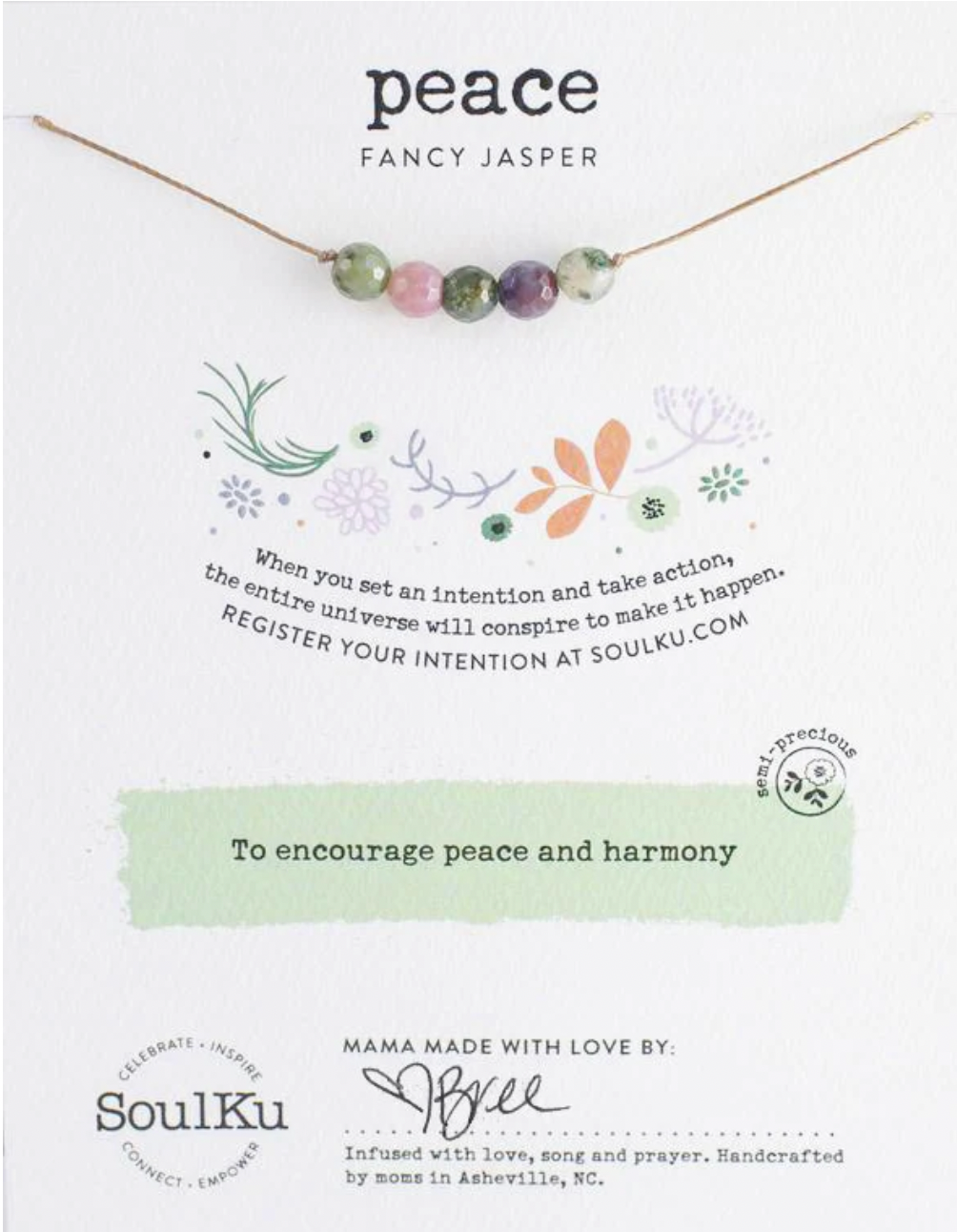 Peace - Fancy Jasper Necklace