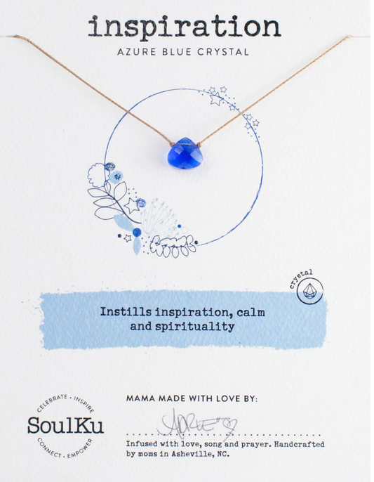 Inspiration Azure Blue Crystal Necklace