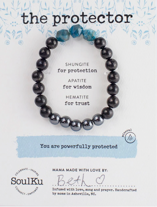 The Protector - Shungite & Blue Apatite Bracelet