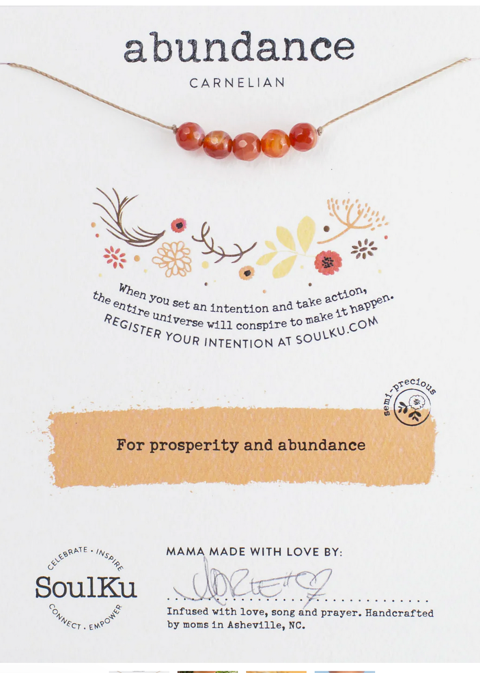 Abundance - Carnelian Intention Necklace