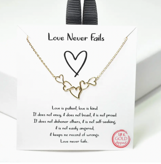 Love Never Fails Gold Necklace