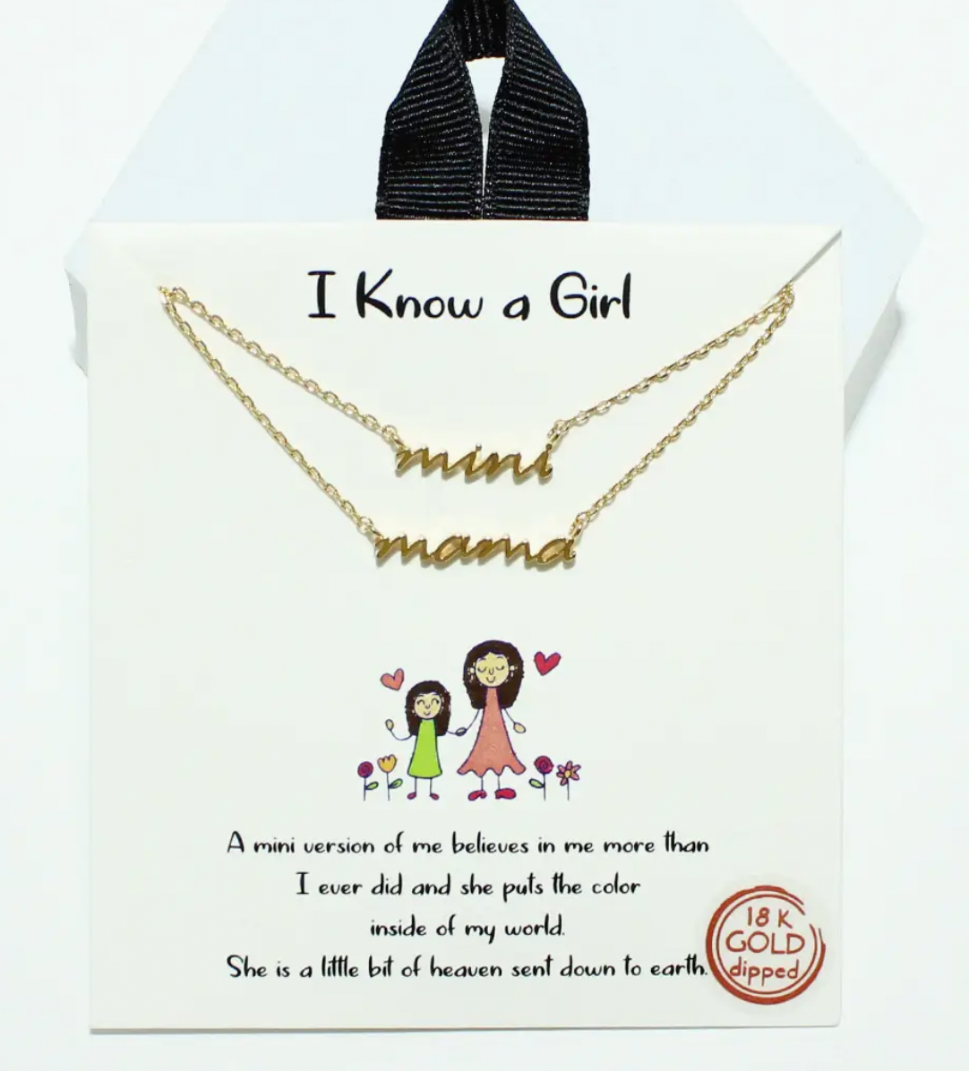 I know a Girl Mini & Mama Necklace Gold