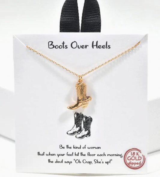 Boots Over Heels Gold Necklace