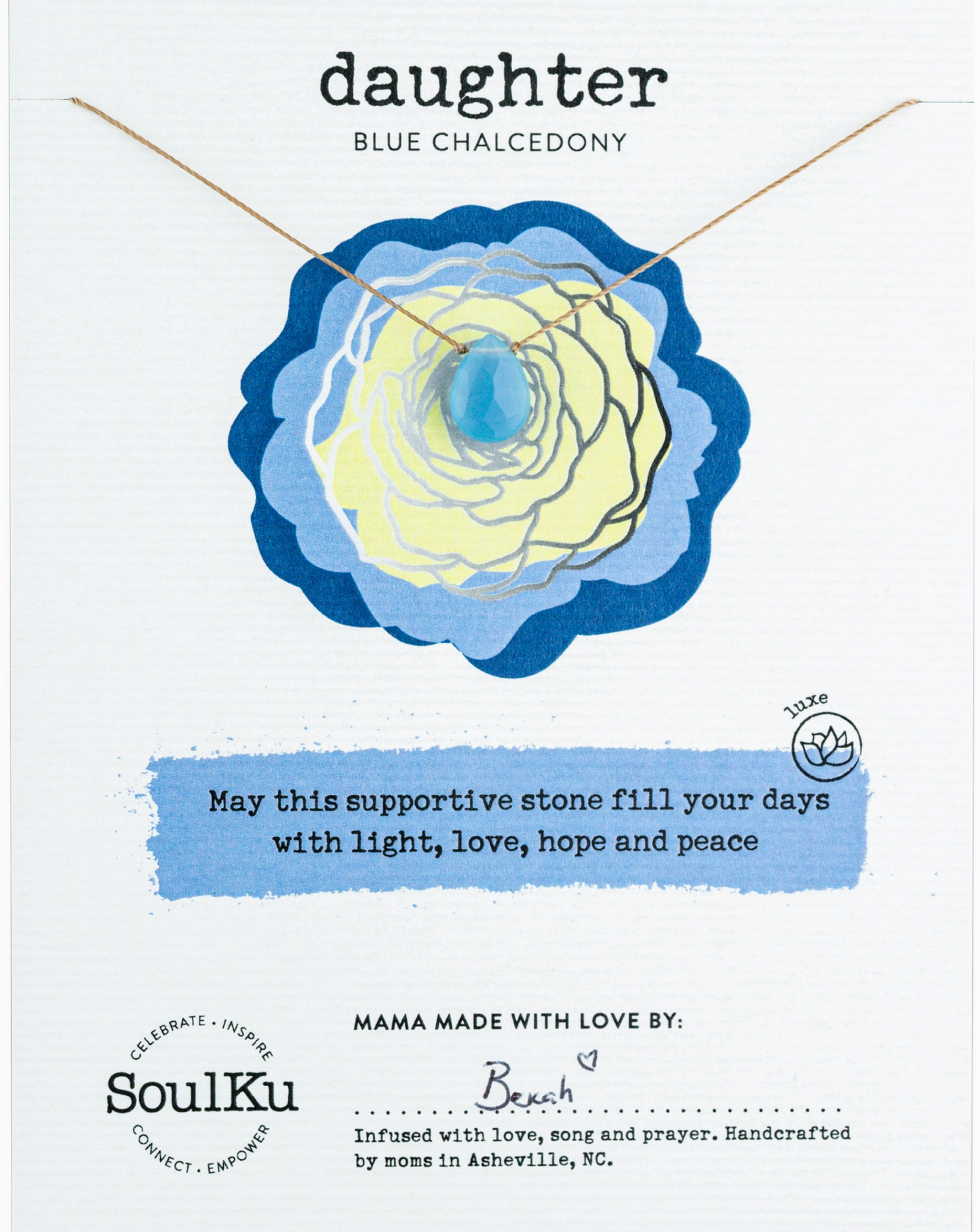 Daughter - Blue Chalcedony Necklace