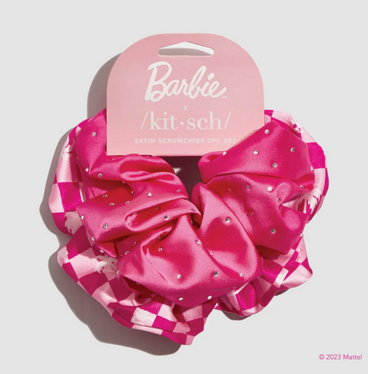 Barbie X Kitsch Satin Brunch Scrunchies 2pc Set