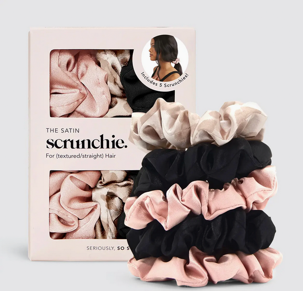 Satin Sleep Scrunchies 5pc - Assorted