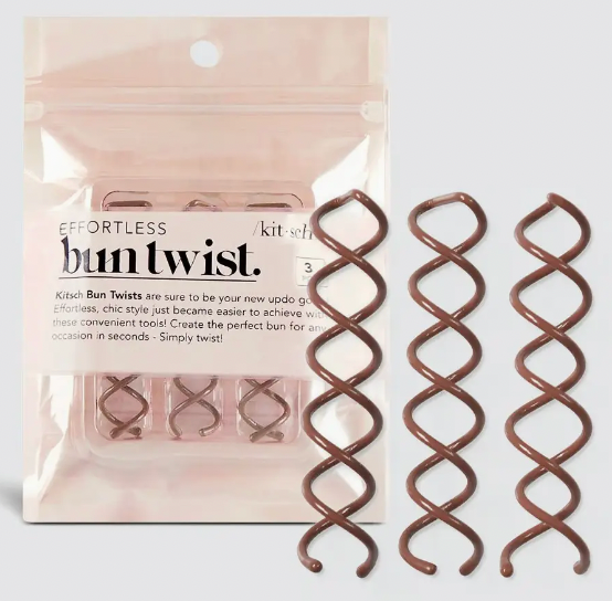 Bun Twist 3pc - Brown