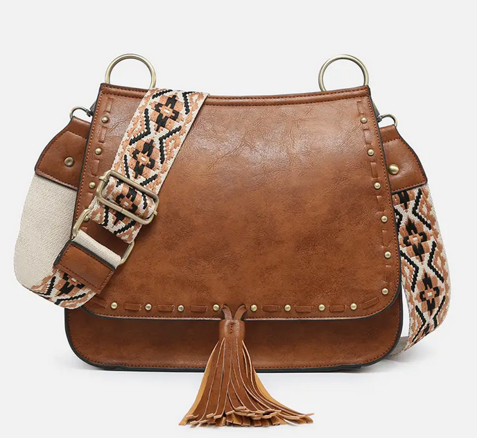 Bailey Crossbody with Print Contrast Strap