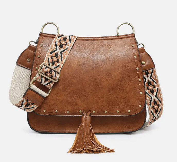 Bailey Crossbody with Print Contrast Strap